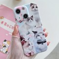 For iPhone 15 PC Phone Case(White Cat)