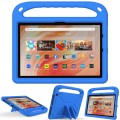 For Amazon Kindle Fire HD 10 2023 Handle EVA Shockproof Tablet Case with Holder(Blue)