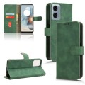 For Motorola Moto G Power 5G 2024 Skin Feel Magnetic Flip Leather Phone Case(Green)