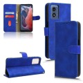 For Motorola Moto G Paly 4G 2024 Skin Feel Magnetic Flip Leather Phone Case(Blue)