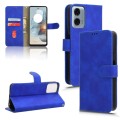 For Motorola Moto G34 5G Skin Feel Magnetic Flip Leather Phone Case(Blue)