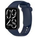 For Xiaomi Mi Band 8 Pro Solid Color Black Buckle Silicone Watch Band(Midnight Blue)