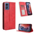 For Motorola Moto G Play 4G 2024 Magnetic Buckle Retro Texture Leather Phone Case(Red)