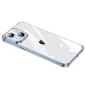 For iPhone 15 Plus SULADA TPU Frame + Tempered Glass Transparent Phone Case(Blue)