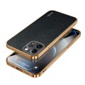 For iPhone 15 Pro Max SULADA TPU + Litchi Texture Leather Phone Case(Black)