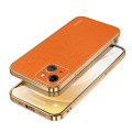 For iPhone 15 Plus SULADA TPU + Litchi Texture Leather Phone Case(Orange)