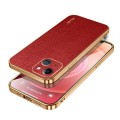 For iPhone 15 Plus SULADA TPU + Litchi Texture Leather Phone Case(Red)