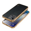 For iPhone 15 Plus SULADA TPU + Litchi Texture Leather Phone Case(Black)