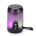 T&G TG-652 Portable RGB Light Transparent Bluetooth Speaker(Black)