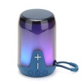 T&G TG-652 Portable RGB Light Transparent Bluetooth Speaker(Blue)