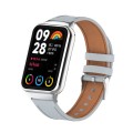 For Xiaomi Mi Band 8 Pro 18mm Microfiber Sewing Leather Watch Band(Grey)