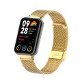 For Xiaomi Mi Band 8 Pro 18mm Steel Mesh Buckle Metal Watch Band(Gold)