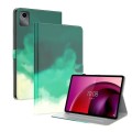 For Lenovo Tab M11 / Xiaoxin Pad 11 2024 Watercolor Pattern Flip Leather Tablet Case(Cyan Green)