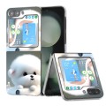 For Samsung Galaxy Z Flip5 ABEEL PC Paintings Pattern Phone Case(Dog)