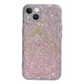 For iPhone 14 Electroplated 3D Stone Texture TPU Phone Case(Transparent)