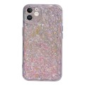 For iPhone 12 Electroplated 3D Stone Texture TPU Phone Case(Transparent)
