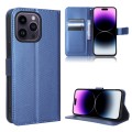 For iPhone 15 Pro Diamond Texture Leather Phone Case(Blue)