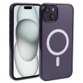 For iPhone 15 Plus GEBEI MagSafe Magnetic Transparent Phone Case(Purple)