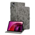 For Lenovo Tab M11/Xiaoxin Pad 11 2024 Tiger Pattern Flip Leather Tablet Case(Grey)