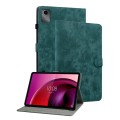 For Lenovo Tab M11/Xiaoxin Pad 11 2024 Tiger Pattern Flip Leather Tablet Case(Dark Green)