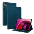 For Lenovo Tab M11/Xiaoxin Pad 11 2024 Butterfly Flower Embossed Leather Tablet Case(Blue)