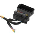 12V 5 Pin Car Modified 12 Slots Relay Fuse Box with Cable
