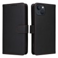 For iPhone 13 / 14 BETOPNICE BN-005 2 in 1 Detachable Imitate Genuine Leather Phone Case(Black)