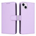 For iPhone 14 Plus BETOPNICE BN-005 2 in 1 Detachable Imitate Genuine Leather Phone Case(Light Purpl
