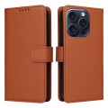 For iPhone 15 Pro BETOPNICE BN-005 2 in 1 Detachable Imitate Genuine Leather Phone Case(Brown)