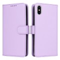 For iPhone X / XS BETOPNICE BN-005 2 in 1 Detachable Imitate Genuine Leather Phone Case(Light Purple