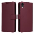 For iPhone XR BETOPNICE BN-005 2 in 1 Detachable Imitate Genuine Leather Phone Case(Wine Red)