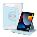 For iPad Pro 9.7 / 9.7 2018 / 2017 360 Rotation Detachable Clear Acrylic Leather Tablet Case(Ice Blu