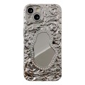 For iPhone 14 Rose Texture Mirror TPU Phone Case(Silver)