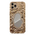 For iPhone 14 Pro Rose Texture Mirror TPU Phone Case(Gold)