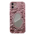 For iPhone 12 Rose Texture Mirror TPU Phone Case(Rose Gold)