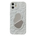 For iPhone 11 Rose Texture Mirror TPU Phone Case(White)