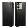 For Xiaomi Redmi 13C / Poco C65 Oil Wax Crazy Horse Texture Leather Phone Case(Black)
