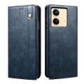 For Xiaomi Redmi Note 13R Pro Oil Wax Crazy Horse Texture Leather Phone Case(Blue)