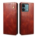 For Xiaomi Redmi Note 13 4G Global Oil Wax Crazy Horse Texture Leather Phone Case(Brown)
