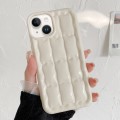 For iPhone 14 3D Grid Texture TPU Phone Case(White)