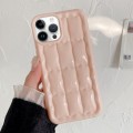 For iPhone 14 Pro 3D Grid Texture TPU Phone Case(Pink)