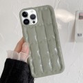 For iPhone 14 Pro 3D Grid Texture TPU Phone Case(Green)