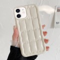 For iPhone 11 3D Grid Texture TPU Phone Case(White)