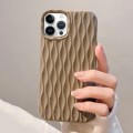 For iPhone 14 Pro Water Ripple Texture TPU Phone Case(Khaki)