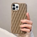 For iPhone 14 Pro Max Water Ripple Texture TPU Phone Case(Khaki)