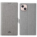 For iPhone 15 Plus ViLi K Series Dual-side Buckle Magsafe Leather Phone Case(Grey)