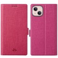 For iPhone 15 Plus ViLi K Series Dual-side Buckle Magsafe Leather Phone Case(Rose Red)