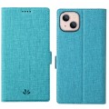 For iPhone 15 Plus ViLi K Series Dual-side Buckle Magsafe Leather Phone Case(Blue)