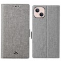 For iPhone 15 ViLi K Series Dual-side Buckle Magsafe Leather Phone Case(Grey)