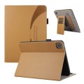 For iPad Pro 11 2024 Litchi Texture Leather Sucker Tablet Case(Brown)